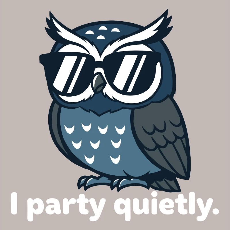 Coole Eule mit Sonnenbrille