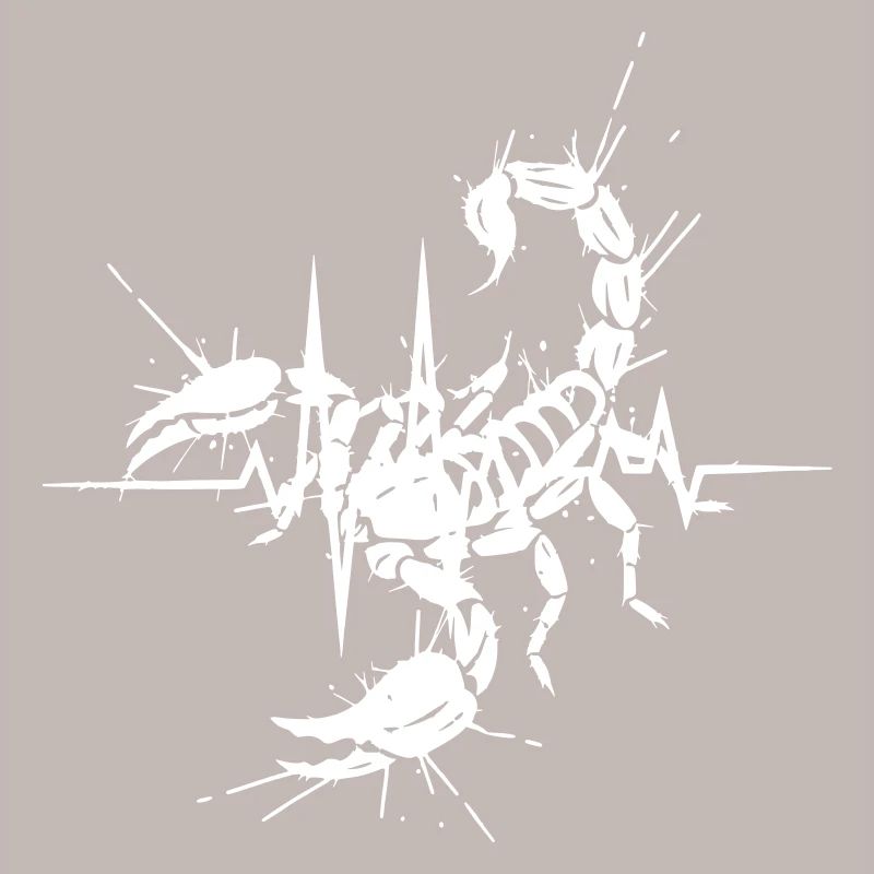 Scorpion Heartbeat Explosion Art Vector