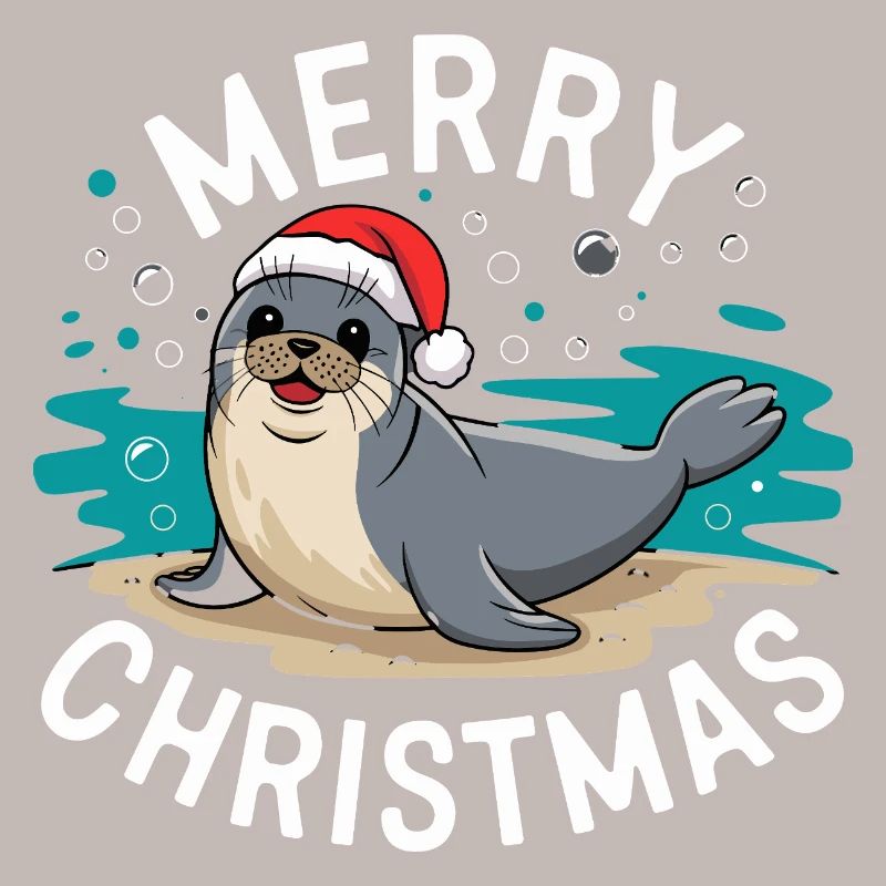 Joyeux Noël Mignon Phoque de Noël
