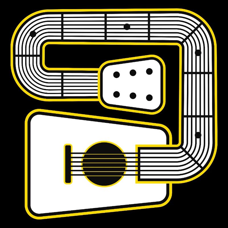 Guitare à forme abstraite