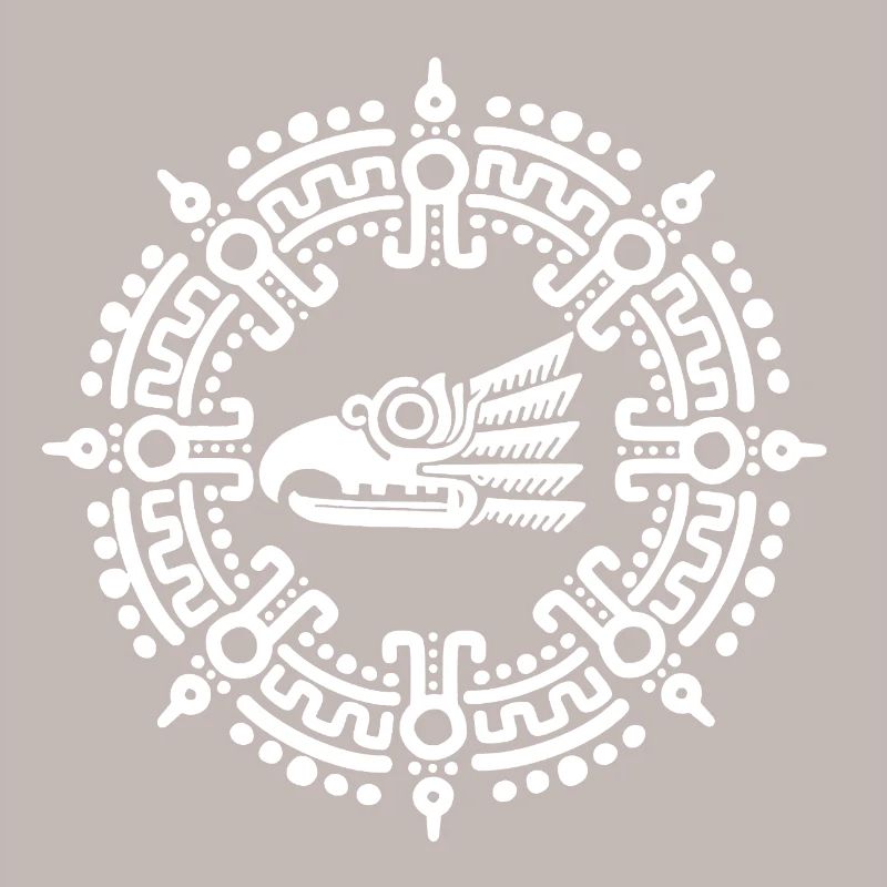 Symbole aztèque blanc