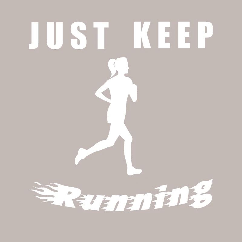 Continue simplement de courir – Silhouette de coureur