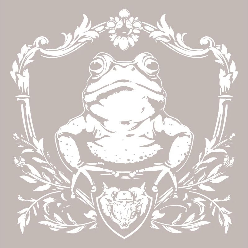 Toad in ornamental frame