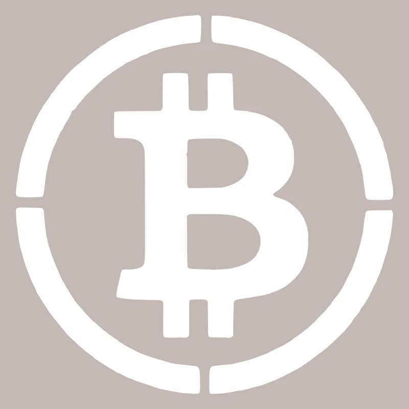 Bitcoin Logo B Symbol Stencil Vector