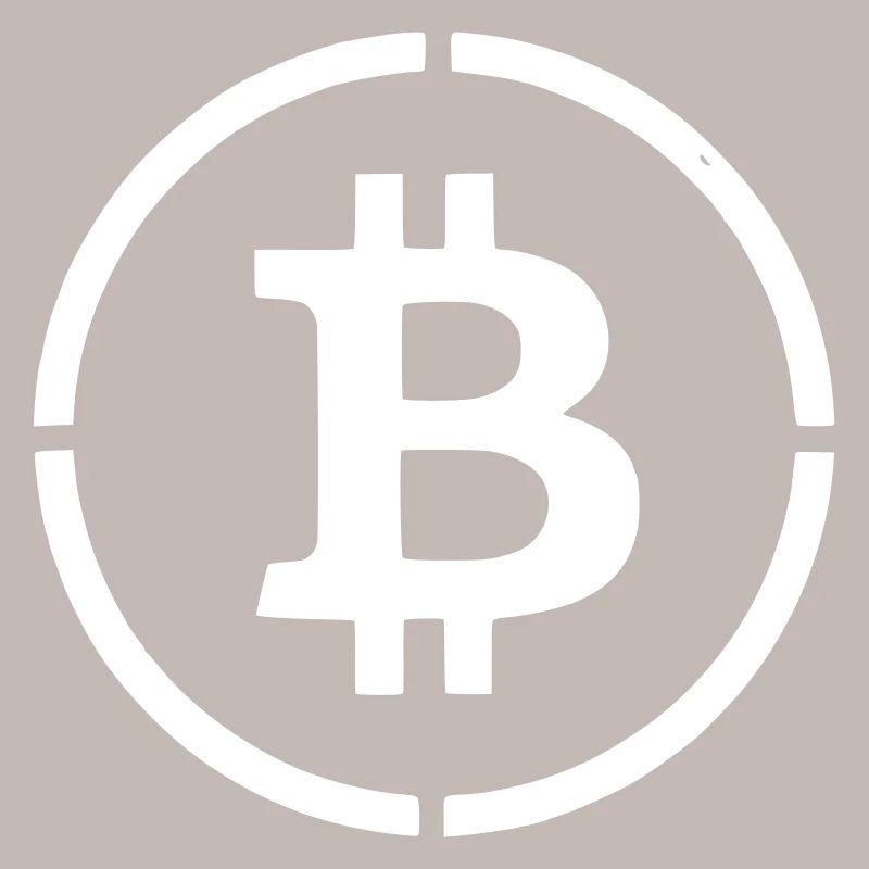 Bitcoin Logo B Symbol Stencil Vector