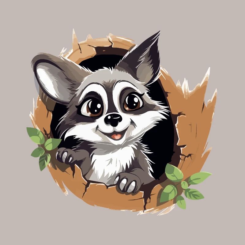 Paw luck in the tree ring