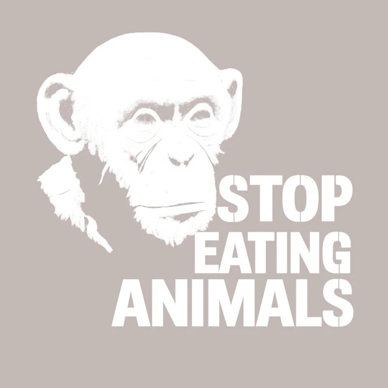 Arrêtez de manger des animaux – Conception du chimpanzé