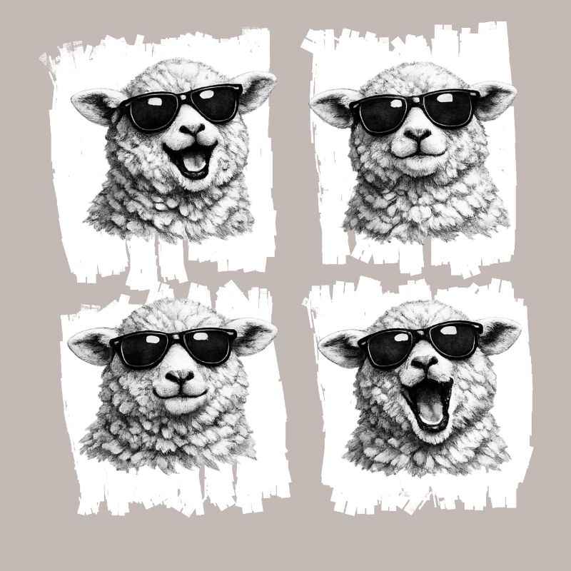 Sheep Sunglasses Quartet