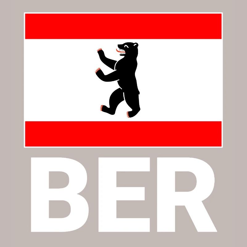 Drapeau de Berlin avec abréviation BER