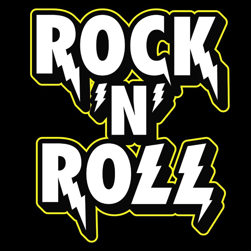 Rock 'N' Roll Lightning 3D Emblem