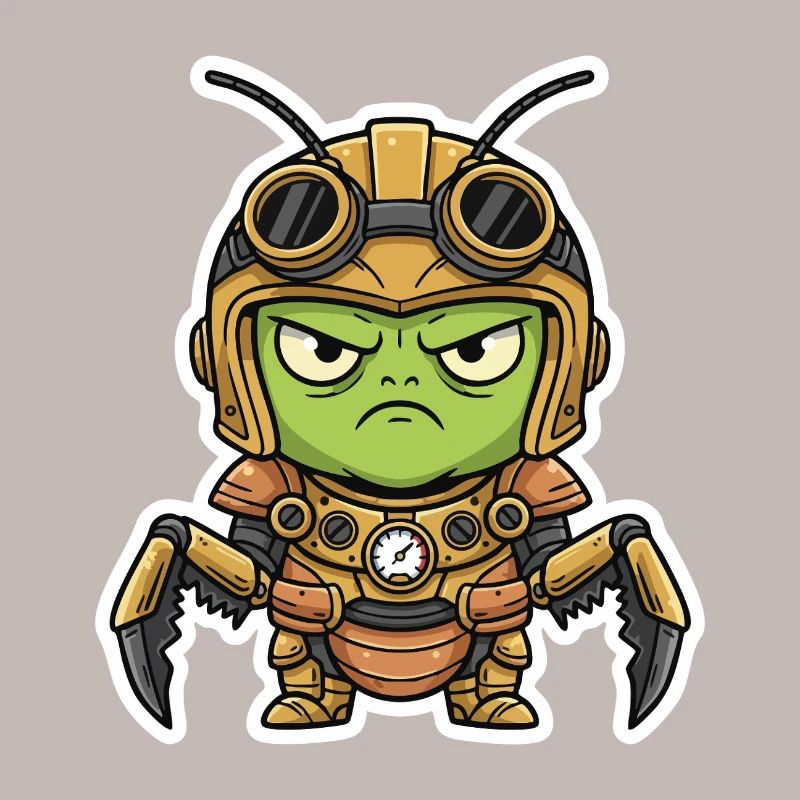 Locust Engineer Steampunk Armor Brass