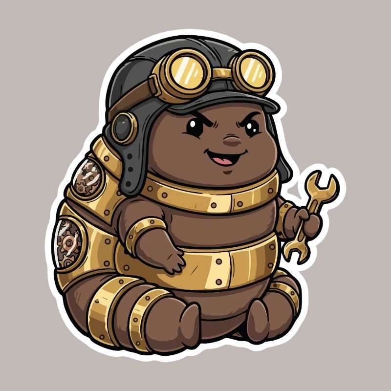 Steampunk Engineer Engineer Brass Crawler
