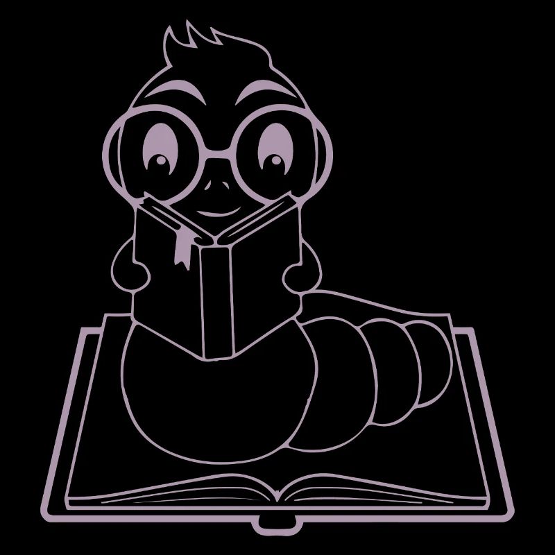 Silhouette de nerd de lecteur minimaliste