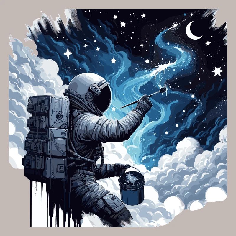 Astronaut Paints the Night: Creative Space Painter