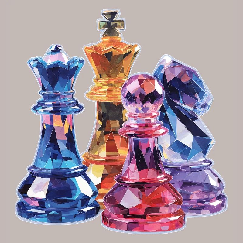 Chess Crystal Figures Design for Men Gift