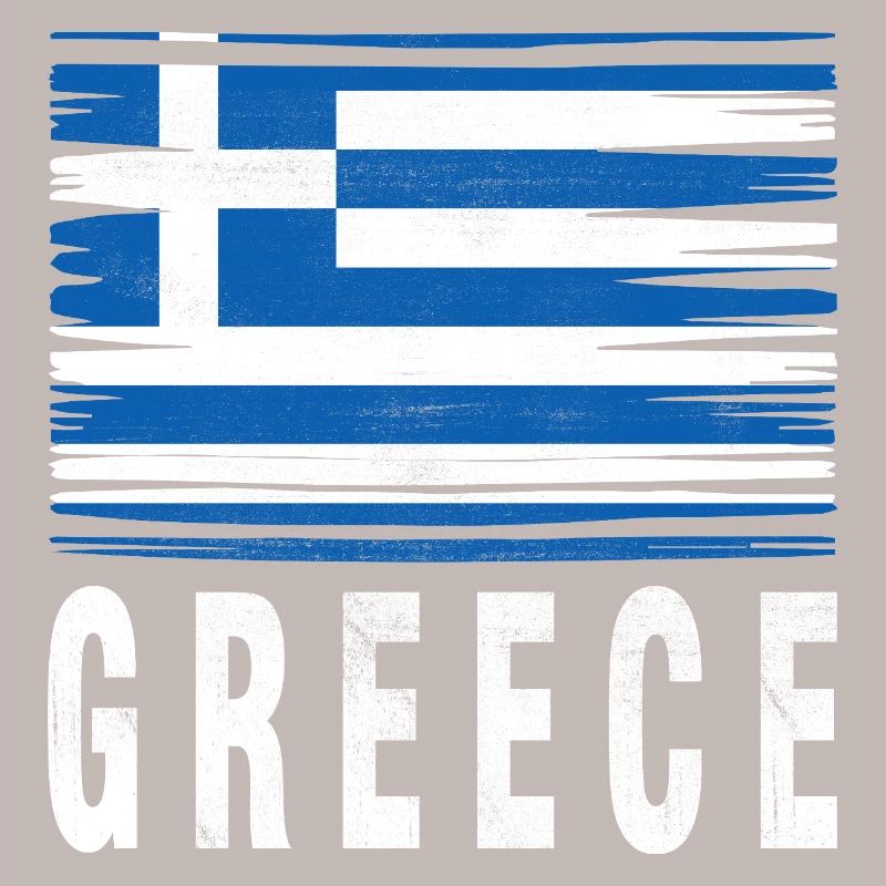 Brushstroke Flag Greece