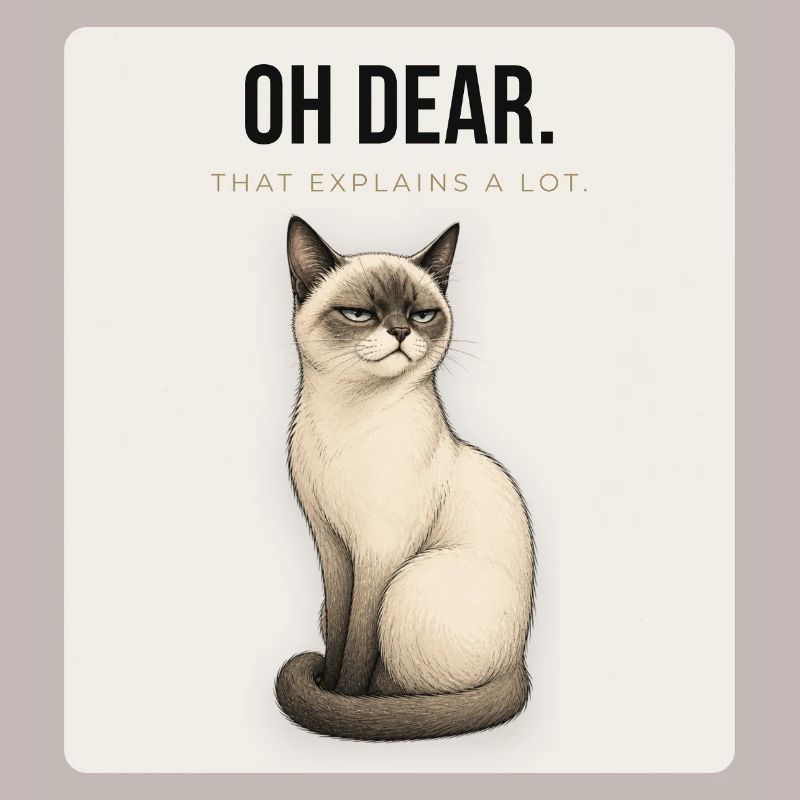 OH LÀ LÀ. Noble Chat Sarcastique Conception du Mème