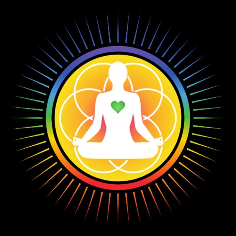 Aura Chakrasymbol mit allen 7 Chakrafarben