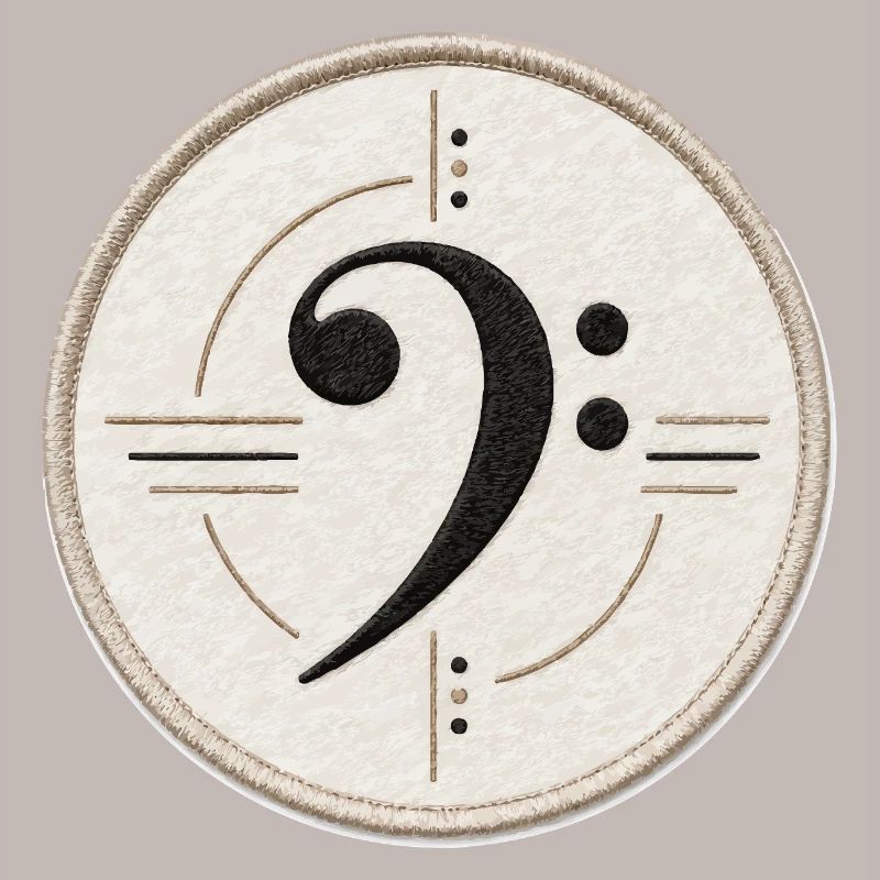 Clé de fa sur le patch