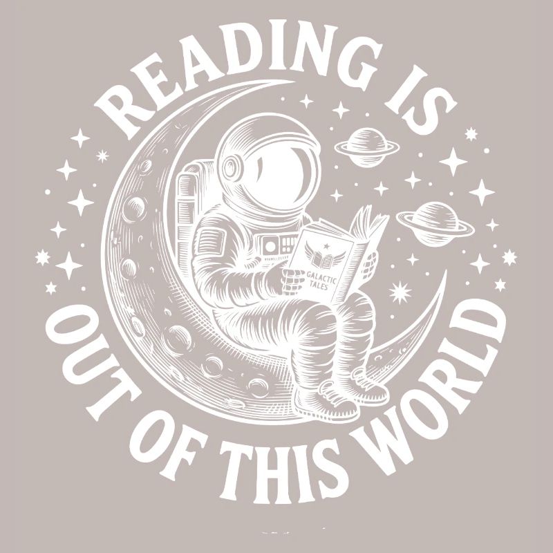 Astronaut reads book - Reading is nice