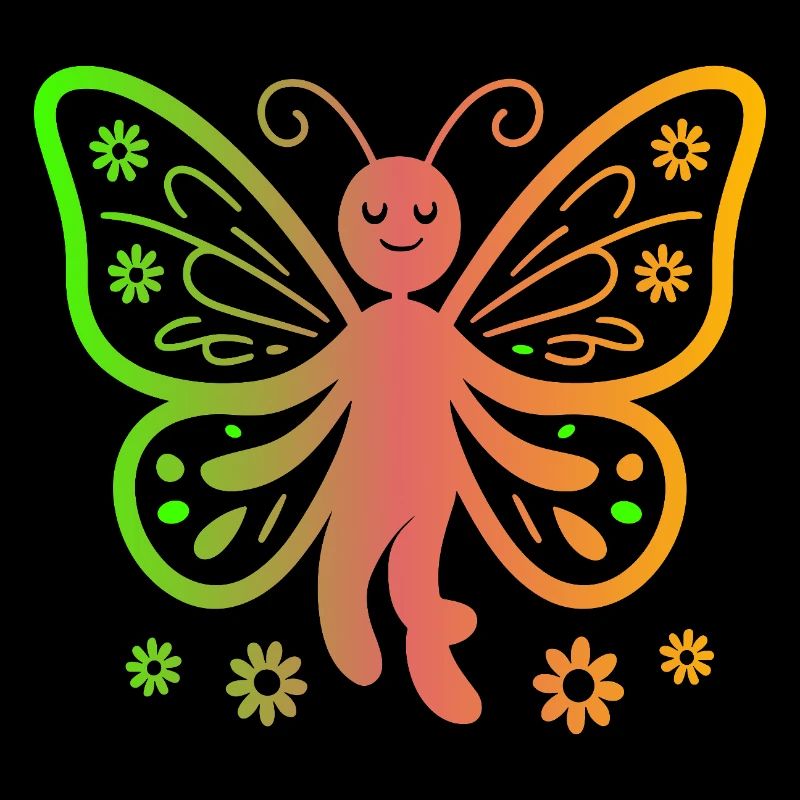 Regenbogen Schmetterling Magie