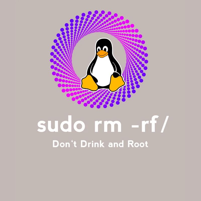 Computer Sys admin Penguin Nerd pc sudo rm -rf cod