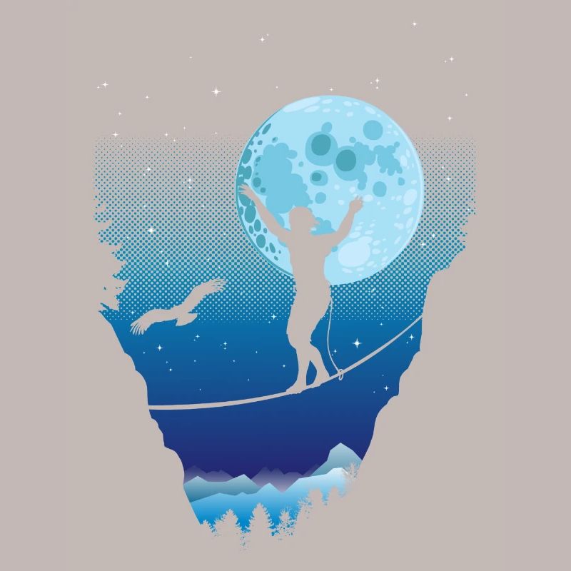 Moonlight slackline