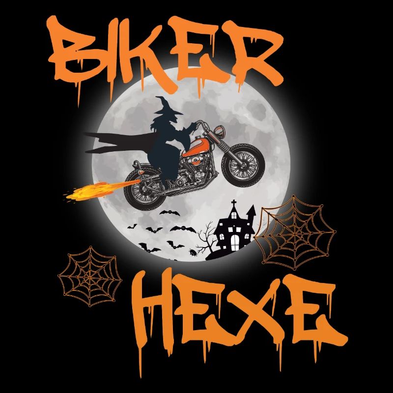 Biker witches fly motorcycle bike chopper