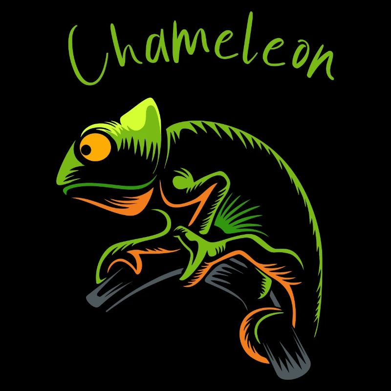 Vivid Chameleon Illustration for Nature Lovers