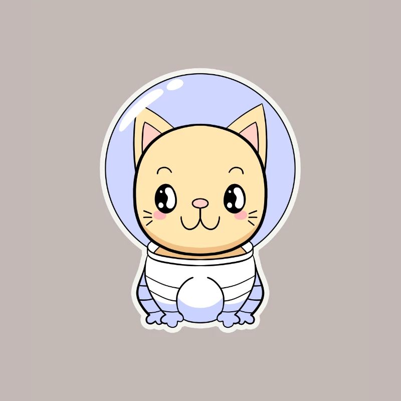 Cat en astronaute dans un casque spatial
