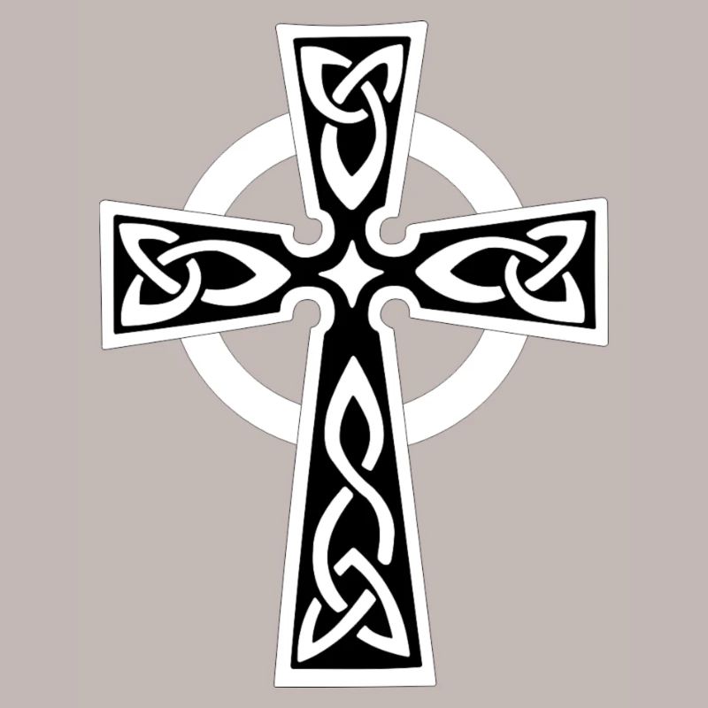 Weißes keltisches oder keltisches Kreuz