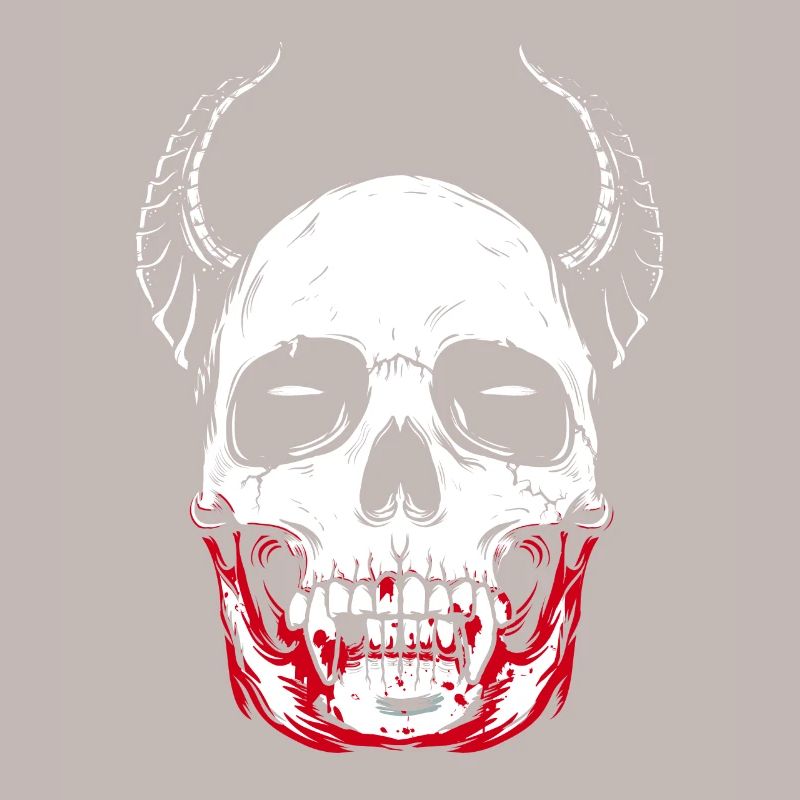 Crâne d'horreur squelette de vampire