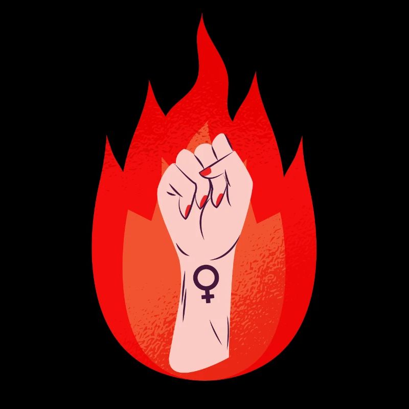 Frauen Zeichen Feminismus Faust