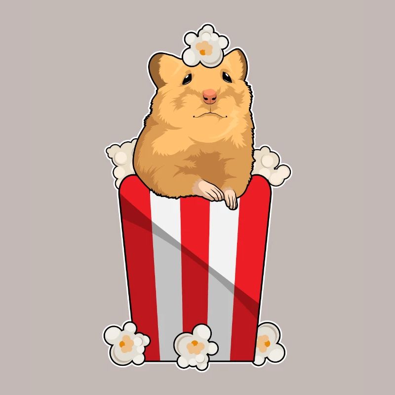 Hamster au pop-corn