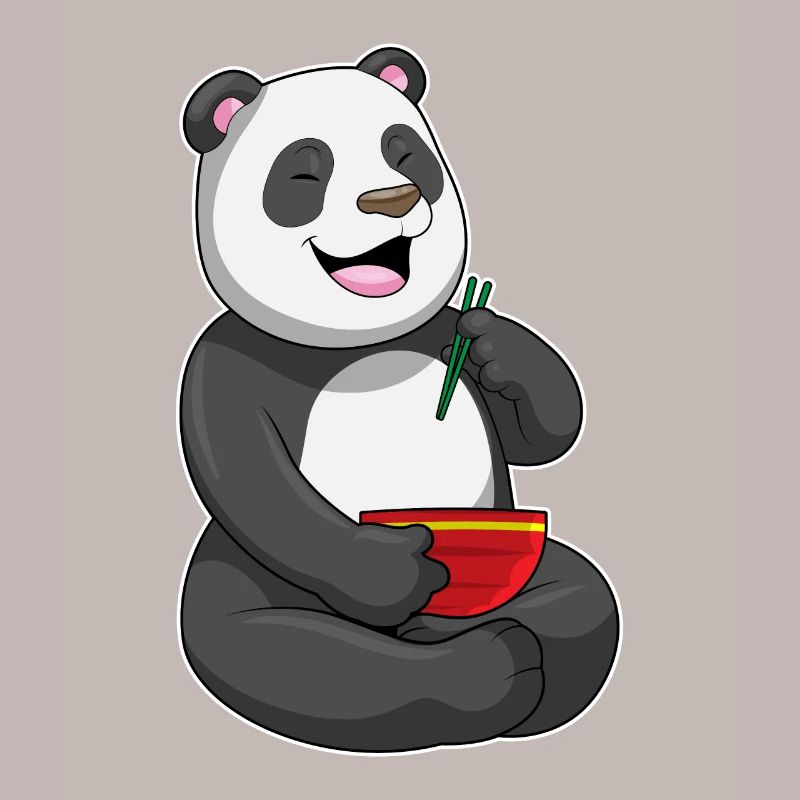 Cuisine de ramen de chef panda