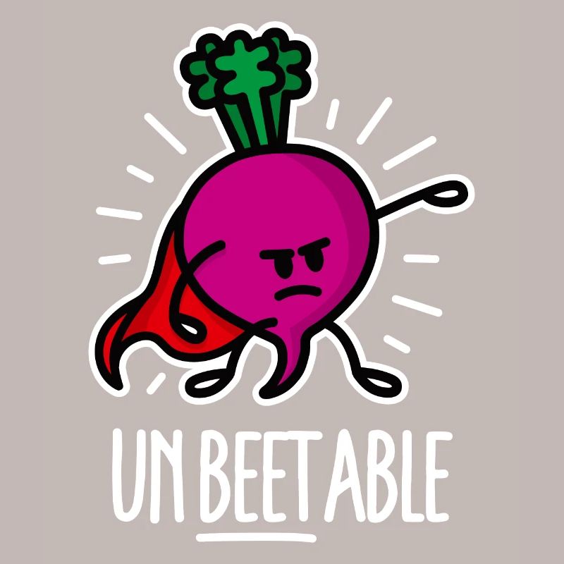 Drôle de betterave Betterave Super-héros Jeu de mots Dessin animé
