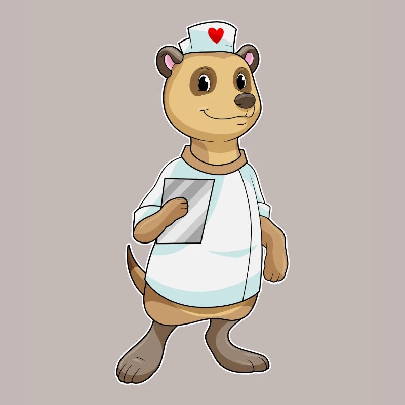 Erdmännchen Krankenschwester Herz
