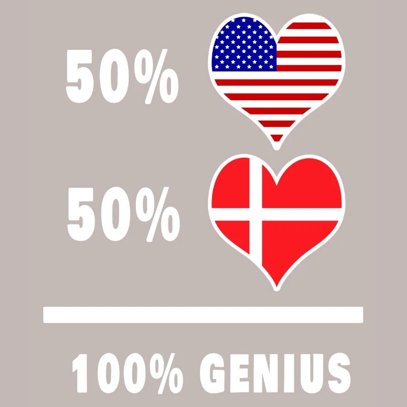 Conception ingénieuse du drapeau des États-Unis et du Danemark