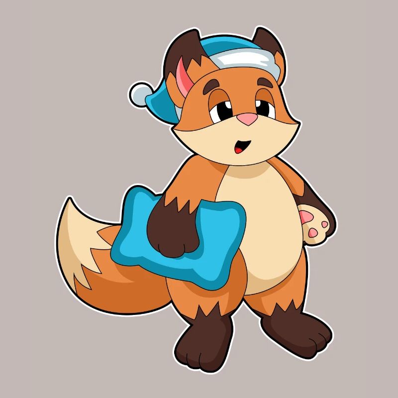 Fox Sleeping Night Cap