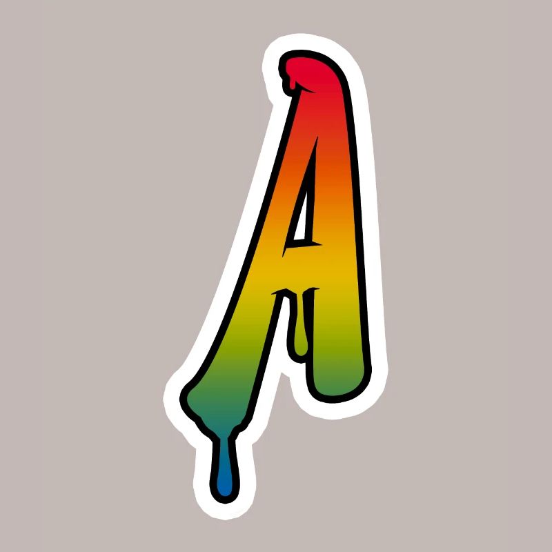 Letter A Graffiti Lettering Alphabet Monogram Init