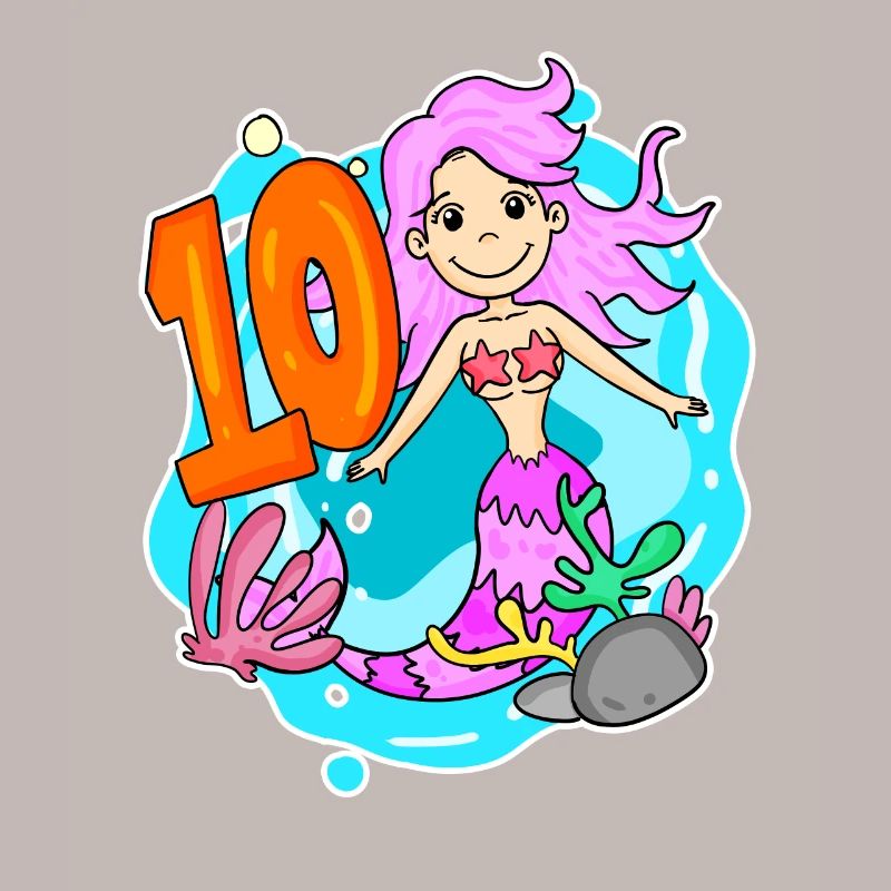 Fille de 10 ans sirène de 10 ans