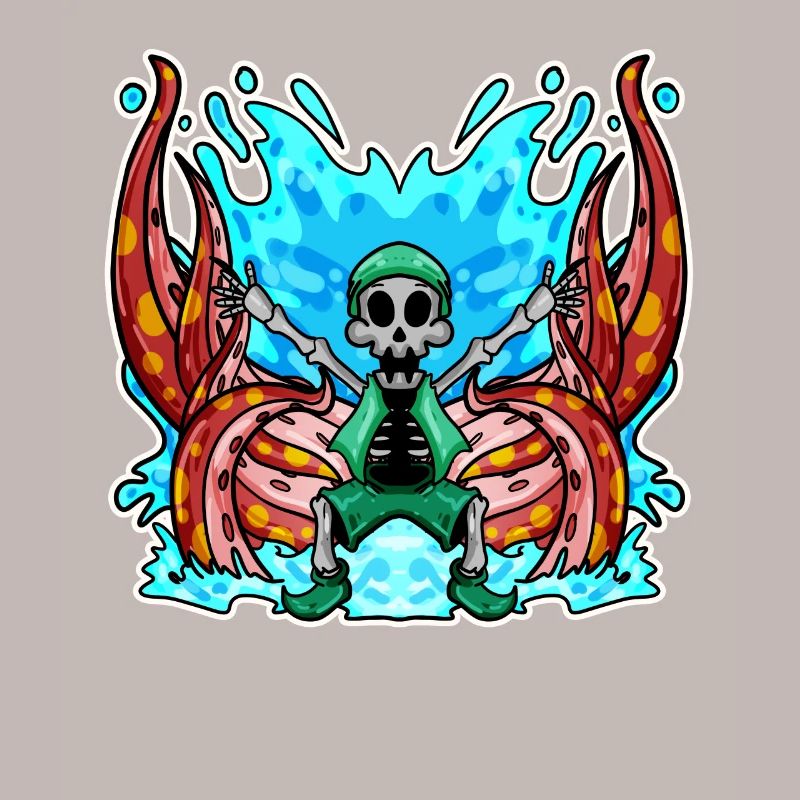 Squelette Octopus Pirate