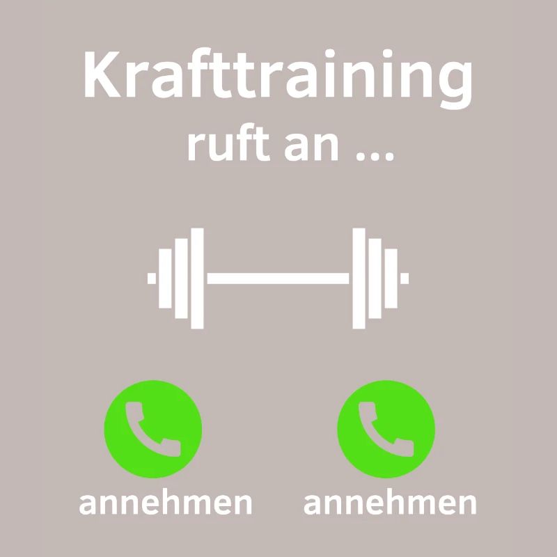 Krafttraining ruft an - annehmen oder annehmen?