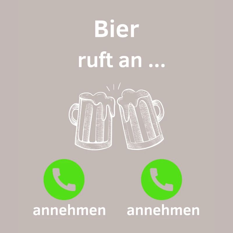 Bier ruft an - annehmen oder annehmen?