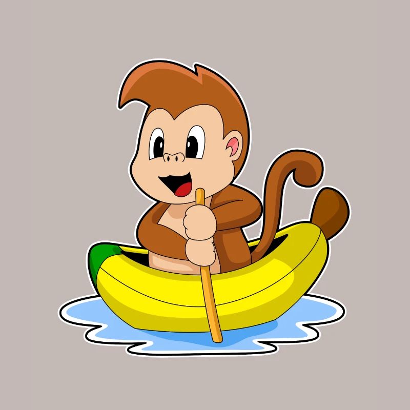 Affe kleines Boot