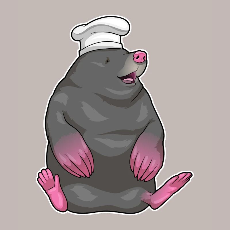 Mole Chef Chef Hat Cooking