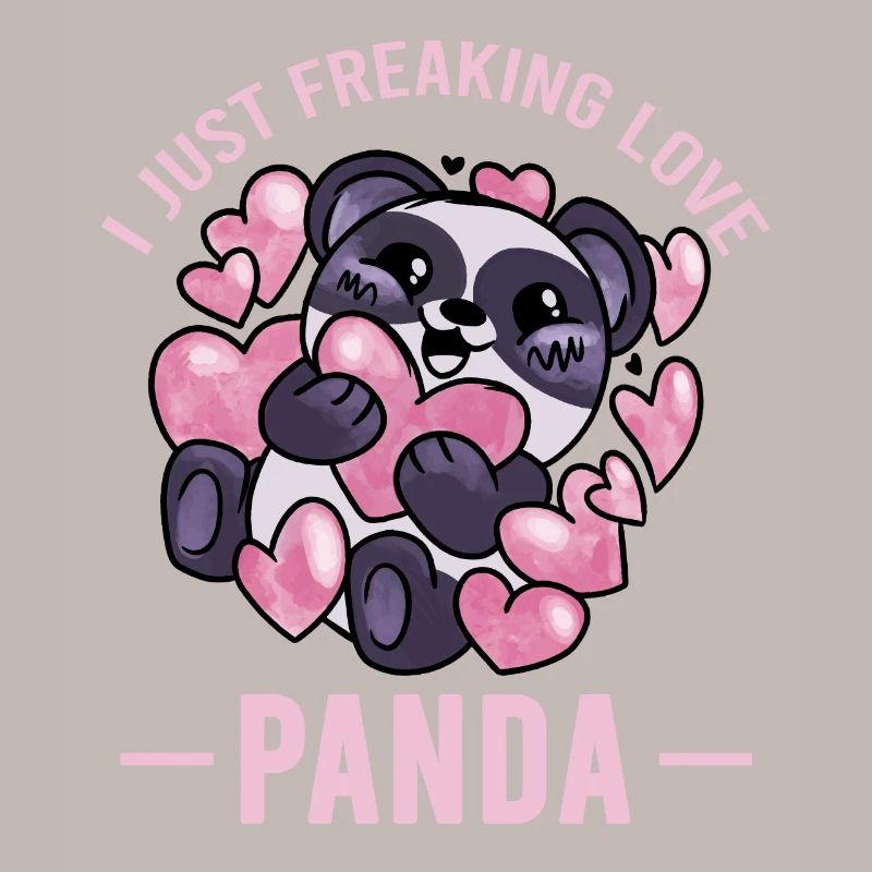 J’adore le Panda – Cœurs de panda mignons