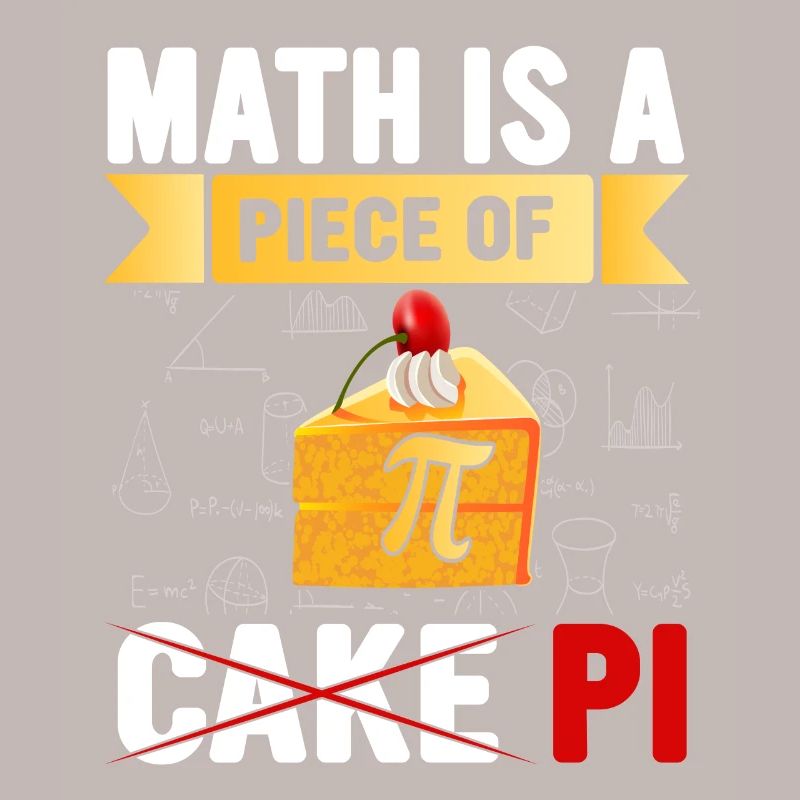 Math Pie Cake Illustration