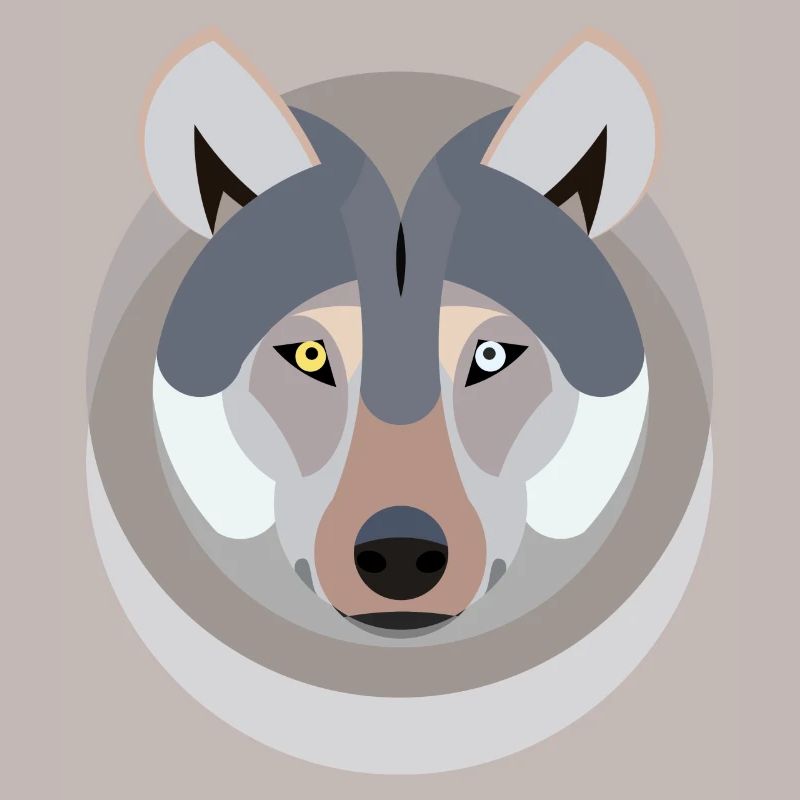 Wolf as a graphic