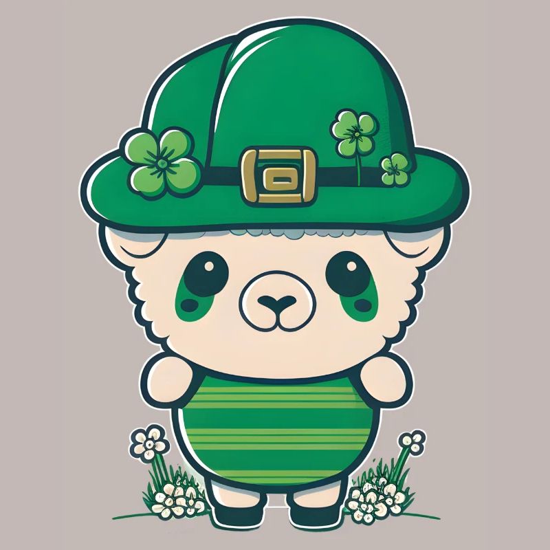 Sharp avec un chapeau vert et des trèfles